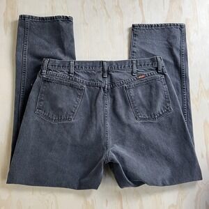 Rustler Jeans Mens 38x32 Gray Denim Regular‎ Fit Straight Leg Charcoal Wash